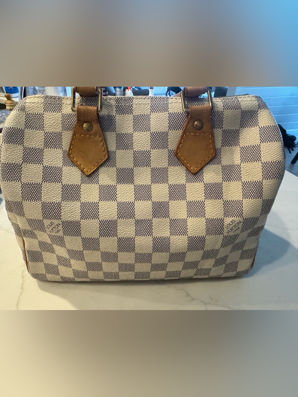 Authentic Louis Vuitton Azur Speedy 25 - Picture 10 of 16